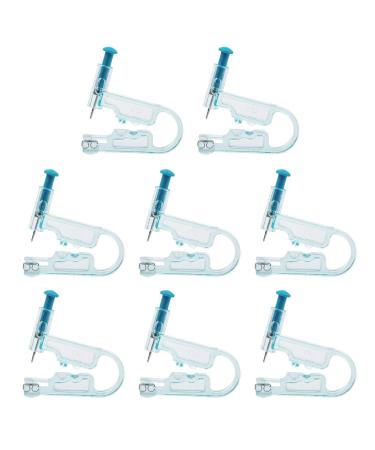 LOOCOO 8Pcs Painless Ear Piercing Gun,Disposable Healthy Sterile Piercing Tool,Blue Non-infection and Non-inflammation Ear Piercing Gun