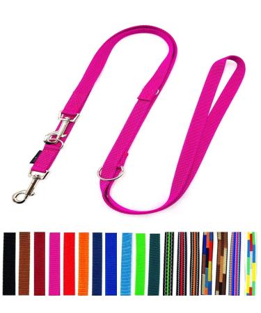 Dog leash double leash adjustable 2m / 2.40m / 2.80m / 3.50m / 5m large dogs 20mm/25mm (Lilac 20mm 2.80m) Lilac 20mm 2.80m