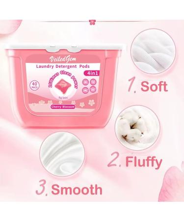 Buy Laundry Detergent Pods - 4 in 1 Concentrated Liquid Pacs - Cherry Blossom Scent (120 Pacs) - Global Shipping Available - Buy Online on GoSupps.com
