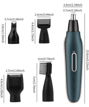 Buy 4 in 1 USB Electric Nose Hair Trimmer - Ear Beard & Eyebrow Shaving Tool for Men | International Shipping - Buy Online on GoSupps.com