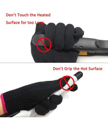 Professional Heat Resistant Styling Glove - Curling Wand & Flat Iron Heat Blocking - Left & Right Hand - Pink Edge - 1 Piece - Buy Online on GoSupps.com