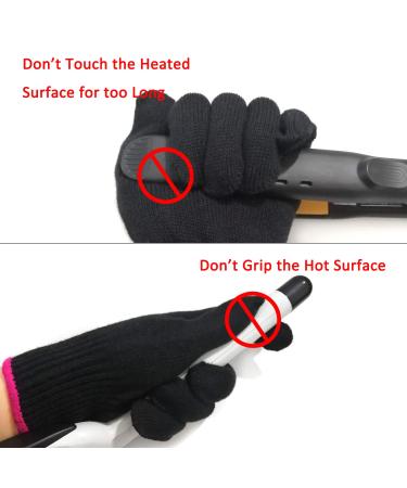 Professional Heat Resistant Gloves for Hair Styling - 2 Piece Set in Black - Buy Online on GoSupps.com