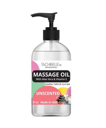 Tachibelle Professional Massage Oil for Soothing and Relieve Body Best Natural Therapy for a Warming, Relaxing, Calming Massage 8 fl. oz (Unscented)