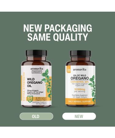 Vegan Wild Oregano Oil Capsules Organic 86-90% Carvacrol - 10000 mg Oil of Oregano per Softgel - Immune and Digestive Support Natural Antioxidant Vegan Non GMO 120 Capsules 120 Count (Pack of 1) - Buy Online on GoSupps.com