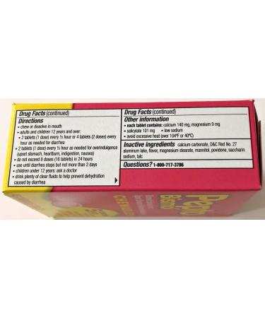 Pepto-Bismol Tablets 48ct - Fast Relief for Upset Stomach & Diarrhea - Buy Online on GoSupps.com