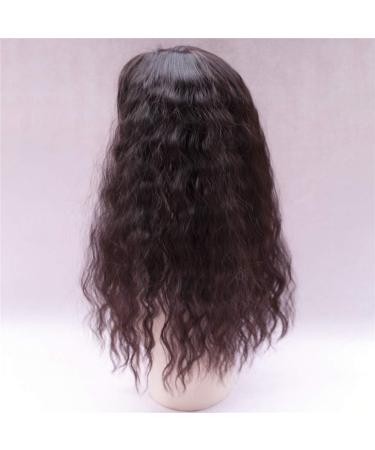 LXUE 22" Wavy Hair Topper with Bangs Add Volume Hair Extension Hair Pieces for Women with Thinning Hair Dark Brown - Buy Online on GoSupps.com
