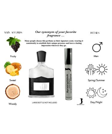 SYNONYMOUS of AVENTUS PERFUME Spray 10 ML.Long-lasting fragrance 99% identical for men and women.TRAVEL SIZE Edition that highlights your style(large bottle Not included) - Buy Online on GoSupps.com