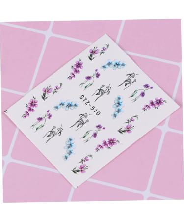 BIUDECO 1 Sheet Manicure Stickers Decal Stickers Flower Sticker Decorate Nail - Buy Online on GoSupps.com