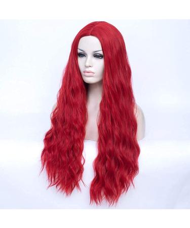 Atayou Women's Long Red Wig | Heat-Resistant Synthetic Cosplay Wigs for Halloween Costume - Buy Online on GoSupps.com