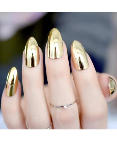 Metallic Painting Gel Nail Polish - Super Bright Mirror Gold Effect Nail Polish - Super Glossy Mirror Finish 3D Metal Painting Gel Drawing DIY Nail Art - Buy Online on GoSupps.com