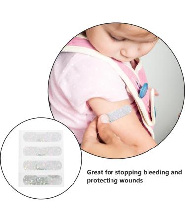 Milisten 100pcs Glitter Bandages for Kids - Cute Breathable PVC Strips for Scrapes & Burns - Fun Cartoon Designs - Buy Online on GoSupps.com
