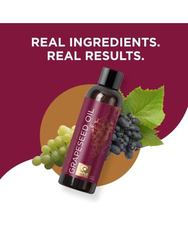 Pure Grapeseed Oil for Skin Care - Cold Pressed, Moisturizing Carrier Oil with Vitamin E for Anti-Aging, Dry Skin & Hair - 100% Natural - Buy Online on GoSupps.com