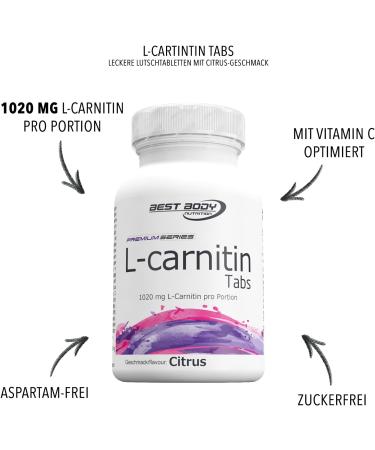 Buy Best Body Nutrition L-Carnitine Tabs - Citrus Flavor (Pack of 2 120 Total Tabs) for Enhanced Fat Loss & Energy | International Shipping Available - Buy Online on GoSupps.com