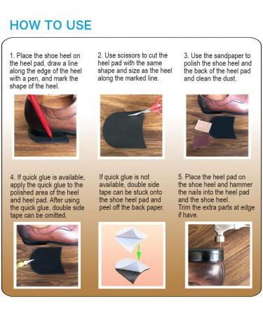 UNIKSTEP 2 Pairs Shoe Heel Pads - 3.5mm Rubber Thickness, Anti-Slip Cushion & Protector Kit - Buy Online on GoSupps.com