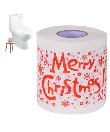 Merry Christmas Toilet Paper - 2/5 Rolls Christmas Toilet Paper Roll Santa Holiday Toilet Paper Fun Tissue Napkin Prank Novelty Colored Toilet Paper Santa Printed Paper Towels Gift