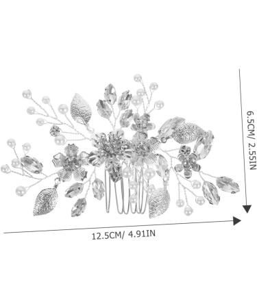 Ipetboom Bridal Hair Comb Clip Hair Accessories Tiara Rhinestone Hair Comb Hair Side Comb Flower Hair Comb Rhinestone Hair Decoration Zinc Alloy Iron Sheets Bride Wedding - Buy Online on GoSupps.com