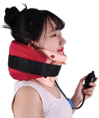Safwel Cervical Neck Traction Device | Inflatable Adjustable Neck Support for Chronic Pain Relief - Buy Online on GoSupps.com