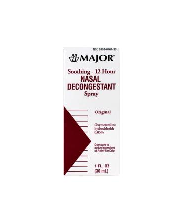 Nasal Decongestant Pump Mist Spray 12hr Oxymetazoline HCL 0.05% 30ml (12)