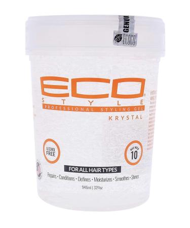 Professional Hair Styling Kit with Eco Style Krystal Shine Gel, Edge Control Brush, Rat Tail Comb Set, and Black Hair Ties - Buy Online on GoSupps.com