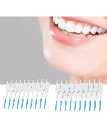 TOPINCN 200Pcs Interdental Brush Set - Professional Toothpick Flossing Tool with Portable Case (Blue) - Ideal for Tight Spaces Perfect for Travel - Buy Online on GoSupps.com