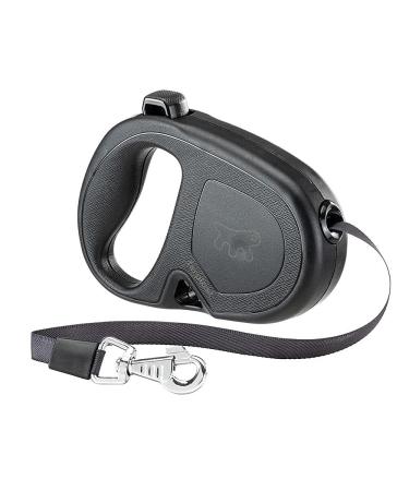 Ferplast dog leash flippy one roller leash medium -sized dogs up to 25 kg.Extendable belt strap max. 5 m. Individual locking and unlocking button black max 25 kg - 5 m belt black