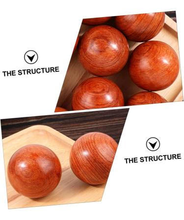 Solid Wood Massage Ball - 5.5cm Hand Roller | Mahogany Muscle Massager & Accessories for Relaxation - Buy Online on GoSupps.com