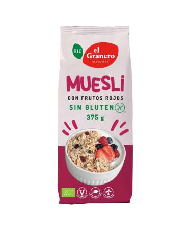 ELGRANERO MUESLI con frutos rojos 375gr. pla t g n ralement aux petits comme aux grands c r ales croustillantes pour toute la famille poids 375 g et convient ceux qui privil gient des produits e