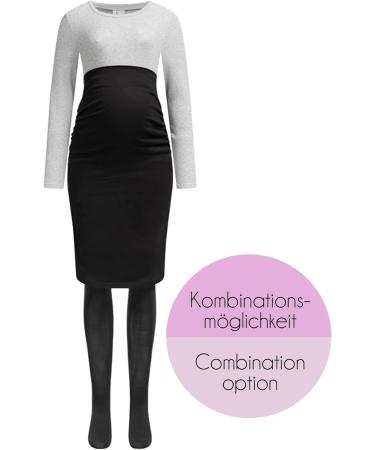 Herzmutter Maternity Skirt XL Black Cotton Pencil Midi Length - Buy Online on GoSupps.com