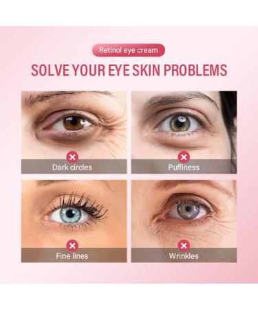 Retinol Eye Cream for Dark Circles & Puffiness | Anti-Aging with Collagen & Hyaluronic Acid | Firming Smoothing & Deeply Moisturizing - Buy Online on GoSupps.com