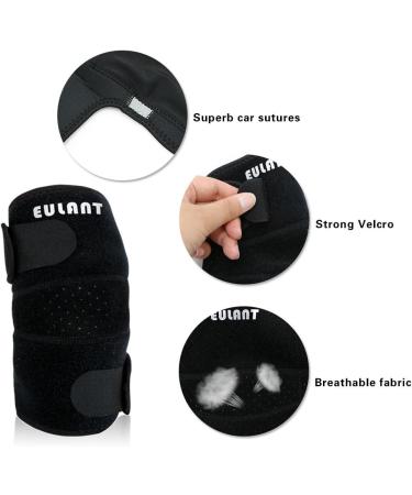Eulant Elbow Bandage - Breathable Protector & Adjustable Orthosis for Weightlifting Tennis Golf & Arthritis Relief (Black Large 25-33cm) - Buy Online on GoSupps.com