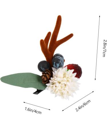 FRCOLOR 4 Pairs Reindeer Antler Hair Clip Christmas Horn Christmas Hair Bow Christmas Reindeer Hairpin Hair Clips for Kids Christmas Hair Decorations Miss Antler Hairpin Double Sided - Buy Online on GoSupps.com