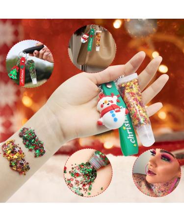  MINGRUO Derivtae Christmas Artistic Glitter Glitter Gel with Christmas Keychain Charm Festival Decoration (Snowmen) - Buy Online on GoSupps.com