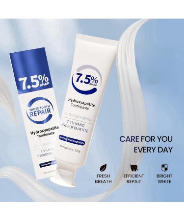 Hydroxyapatite Toothpaste Protects Tooth Enamel Fluoride-Free Formula Mild Mint Suitable for Sensitive Teeth Daily Protection Long-Lasting Fresh Breath - Buy Online on GoSupps.com