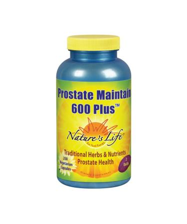 Nature's Life Prostate Maintain 600 Plus Formula for Men | L-Glutamic Acid, L-Alanine, Glycine & Saw Palmetto, Pumpkin Seed & Pygeum Bark | 250 CT - Buy Online on GoSupps.com
