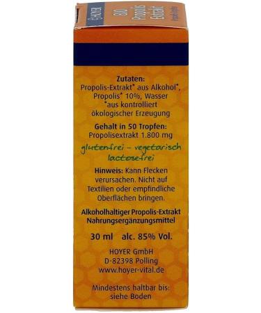 Organic Hoyer Propolis Extract Drops - Premium Quality for Immune Support & Wellness | International Shipping Available - Buy Online on GoSupps.com