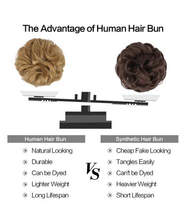 Feshfen 100% Real Hair Hair Tie - Wavy Curly Hair Extensions for Women & Girls | Honeyblond 18# Dark Ginger Blonde - Buy Online on GoSupps.com