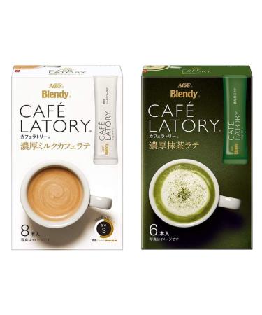 Blendy Cafe Latory Assortment 2.8oz 2Types Japanese Instant Latte AGF