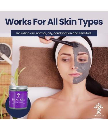 Dead Sea Clay Mask for Face & Body - Natural Anti-Acne Skin Care for Men & Women Deep Pore Cleaner - 8.8 fl. Oz - Buy Online on GoSupps.com
