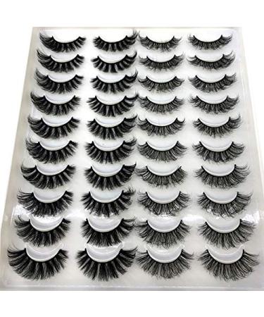 HBZGTLAD 20 Pairs Fluffy False Lashes - Natural Volume 3D Faux Mink Lashes (H07) - International Shipping Available - Buy Online on GoSupps.com