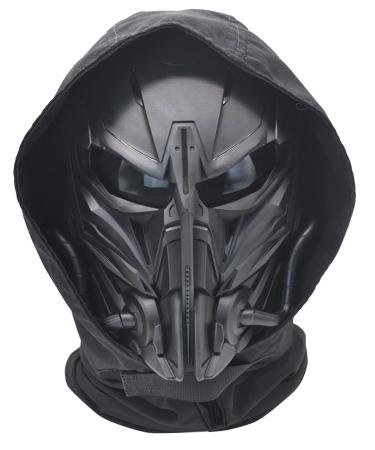 JFFCESTORE Airsoft Mask Balaclava Face Mask Tactical Mask Paintball Headgear Mask Dual mode Hoods Face Mask Black