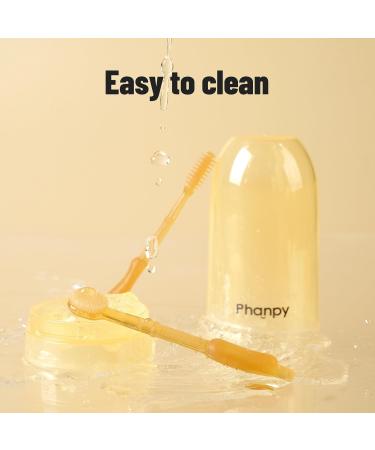 Phanpy Baby Toothbrush & Tongue Cleaner - Silicone Infant Oral Care for Newborns & Toddlers (0-12 Months - Buy Online on GoSupps.com