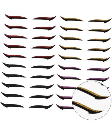 BIUDECO Double Sided Eyelid 60 Pairs Eyeshadow Stickers Double Sided Tape Winged Eyeliner Stencil Eye Makeup Tools With Wings 14X10X0.5cmx3pcs Assorted Colorx3pcs - Buy Online on GoSupps.com