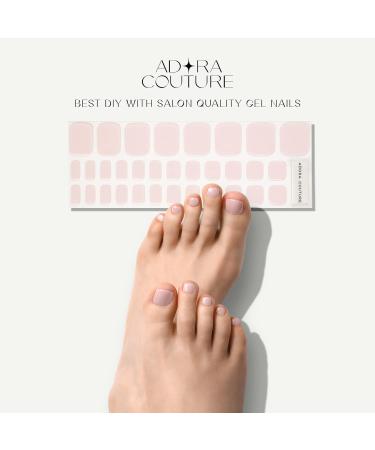 Semi Cured Gel Nail Strips | Glossy Pink Toe Nail Stickers | 32pcs UV Gel Nail Wraps for Salon Quality Pedicures at Home - Buy Online on GoSupps.com