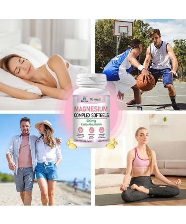 Daynee Magnesium Complex 500mg Triple Magnesium Blend (Oxide Citrate & Malate) for Daily Relaxation&Muscle Support 100 Small Softgels - Buy Online on GoSupps.com