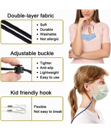 UNCLEOO 12 Pcs Face Mask Lanyard Face Mask Holder and Strap for Kids Adults Adjustable Length Strap Extender Ear Protector Lanyard for mask Relieve The Pressure of The Ear mask - Buy Online on GoSupps.com