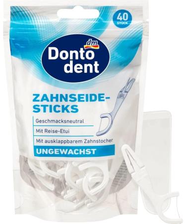 40 Pack Dental Floss Sticks - Dual Function Toothpick & Floss for Fresh Breath | International Shipping - Buy Online on GoSupps.com