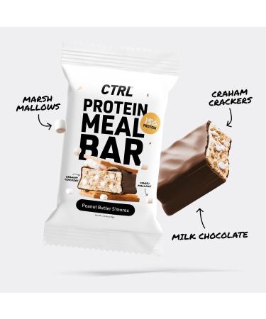 CTRL Protein Meal Bars - Peanut Butter S'mores - 15g Protein 280 Calories - 12 Delicious Bars for Energy & Nutrition - Shop Internationally - Buy Online on GoSupps.com