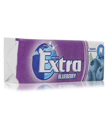 Extra Blueberry Flavour Sugarfree Chewing Gum 10 pieces Blueberry 10 Count (Pack of 1)