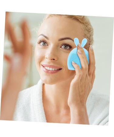 FOMIYES 32 Pcs Rabbit Ears Facial Brush Silicone Face Scrubbers Facial Cleansing Face Cleanser for Women Silicone Face Cleanser Exfoliator Brush Washing Machine Silica Gel Handheld Miss Light Bluex8pcs 7.5x7.5cmx8pcs - Buy Online on GoSupps.com