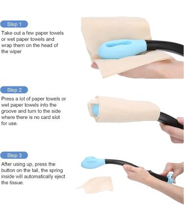Bottom Buddy Toilet Tissue Wiping Aids Tools Long Reach Comfort Wiper Extends Your Reach Over 15" Grips Toilet Paper or Pre-Moistened Wipes(1#) - Buy Online on GoSupps.com